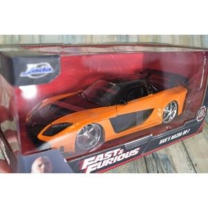 1:24 Fast & Furious Han's Mazda RX-7 Die-Cast Orange / Black Diecast Car Sealed